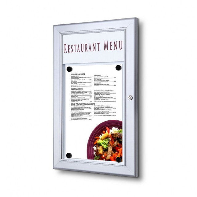 Venkovní menu vitrína 2xA4 - horizontální 