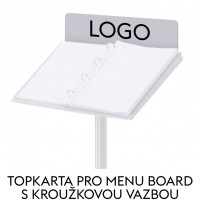 Topkarta pro Menu Board s kroužkovou vazbou