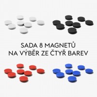 Sada osmi magnetů na nástěnky (magnetické povrchy)