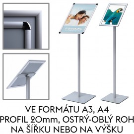 Menu Board stojan Standard s klaprámem profil (šíře rámu) 20mm