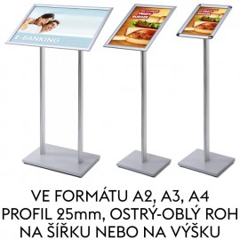 Menu Board stojan Standard s klaprámem profil (šíře rámu) 25mm