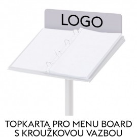 Topkarta pro Menu Board s kroužkovou vazbou