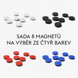 Sada osmi magnetů na nástěnky (magnetické povrchy)