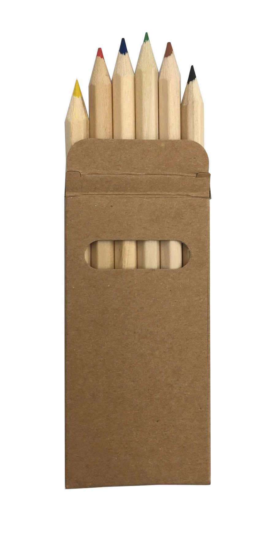 BREVE 6 pastelky krátké, natur