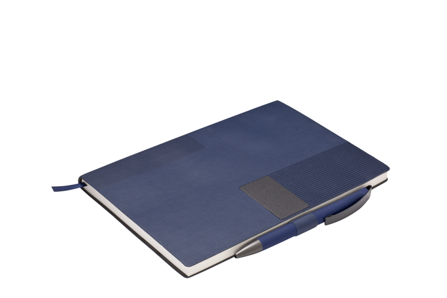EQUILIBRO SET zápisník A5 s propiskou, modrá
