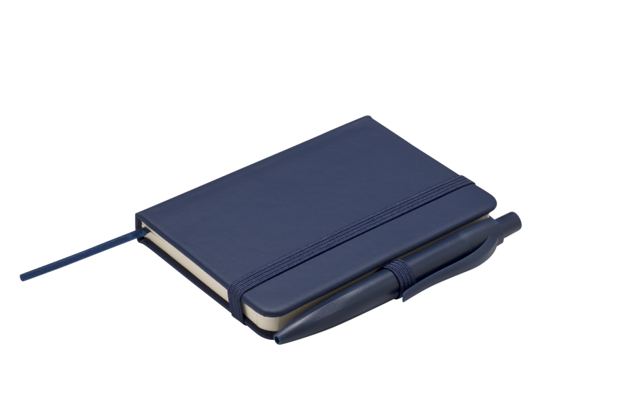 PURENOTE SET zápisník A7 s propiskou, modrá navy