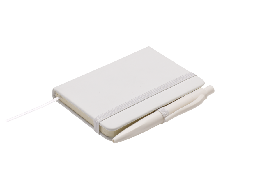 PURENOTE SET zápisník A7 s propiskou, bílá