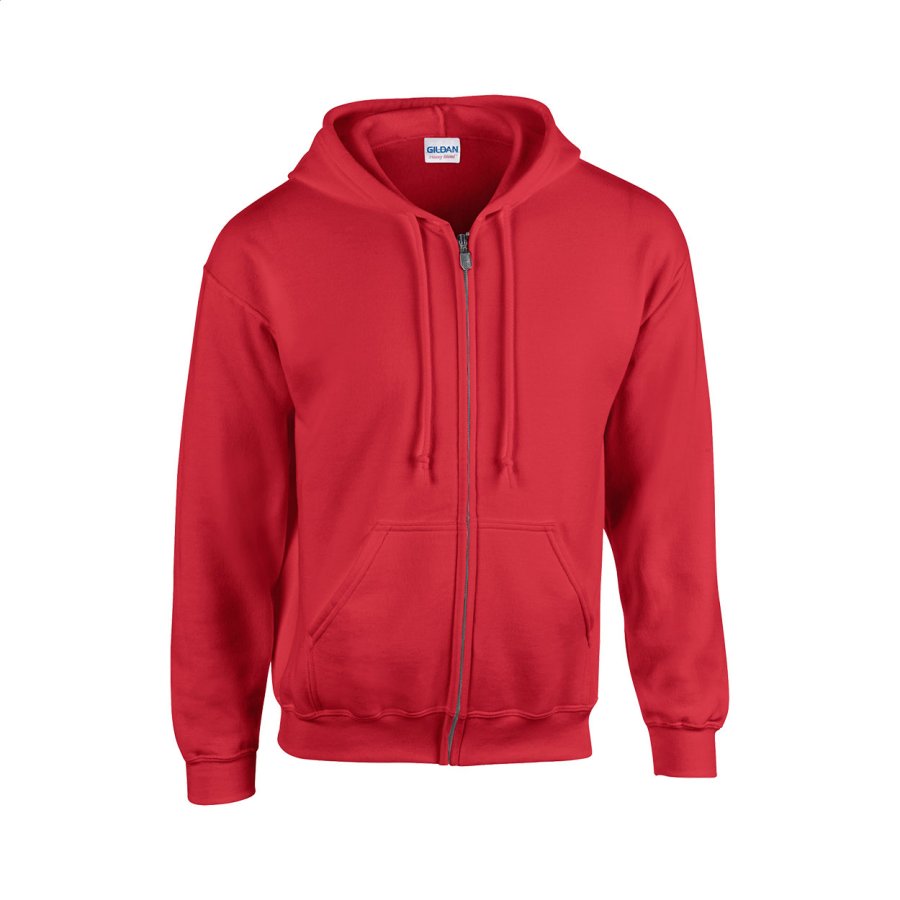 GI18600 mikina s kapucí na zip, červená