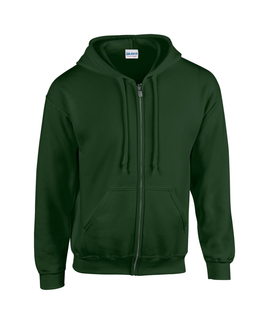 HB Zip Hooded mikina, tmavě zelená