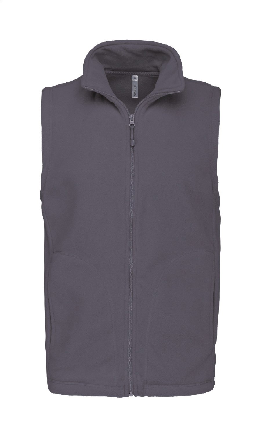 KA913 fleecová zateplená vesta, světle šedá