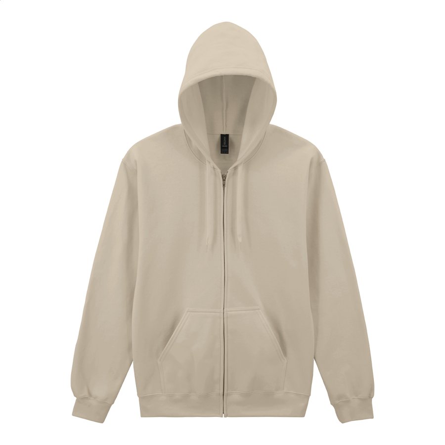 GISF600 mikina s kapucí na zip, přírodní