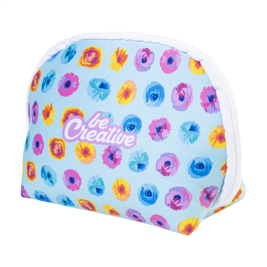 CreaBeauty Soft M kosmetická taštička z RPET na zakázku, bílá