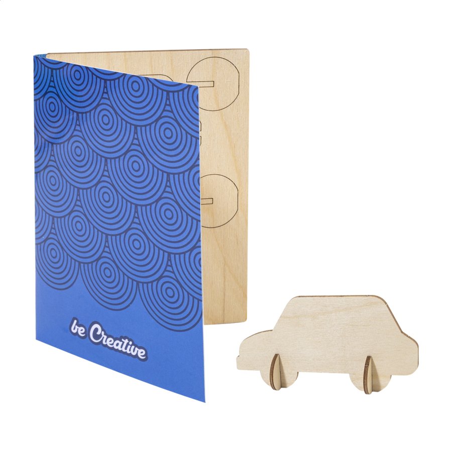 SendCraft vlastní puzzle pohlednice, auto, bílá