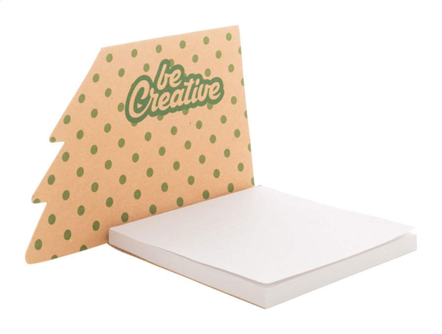 CreaStick Xmas Eco lepicí poznámkový blok na zakázku, vánoční stromeček, přírodní