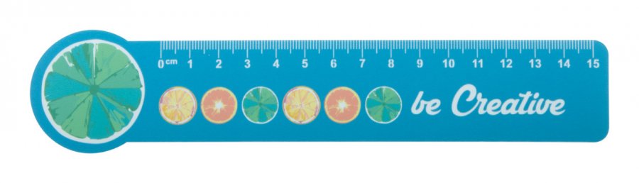 Couler 15 15 cm pravítko, koleček, bílá