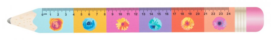 Sharpy 24 24 cm pravítko ve tvaru tužky, bílá