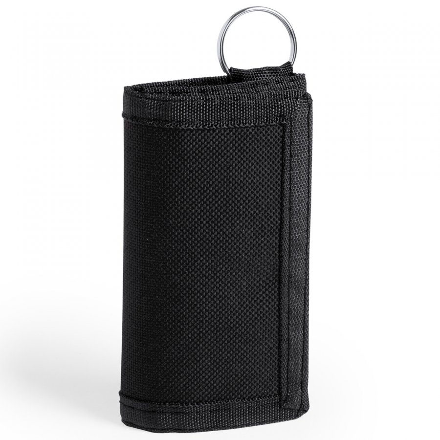 "Motok" peněženka s přívěškem na klíče, černá