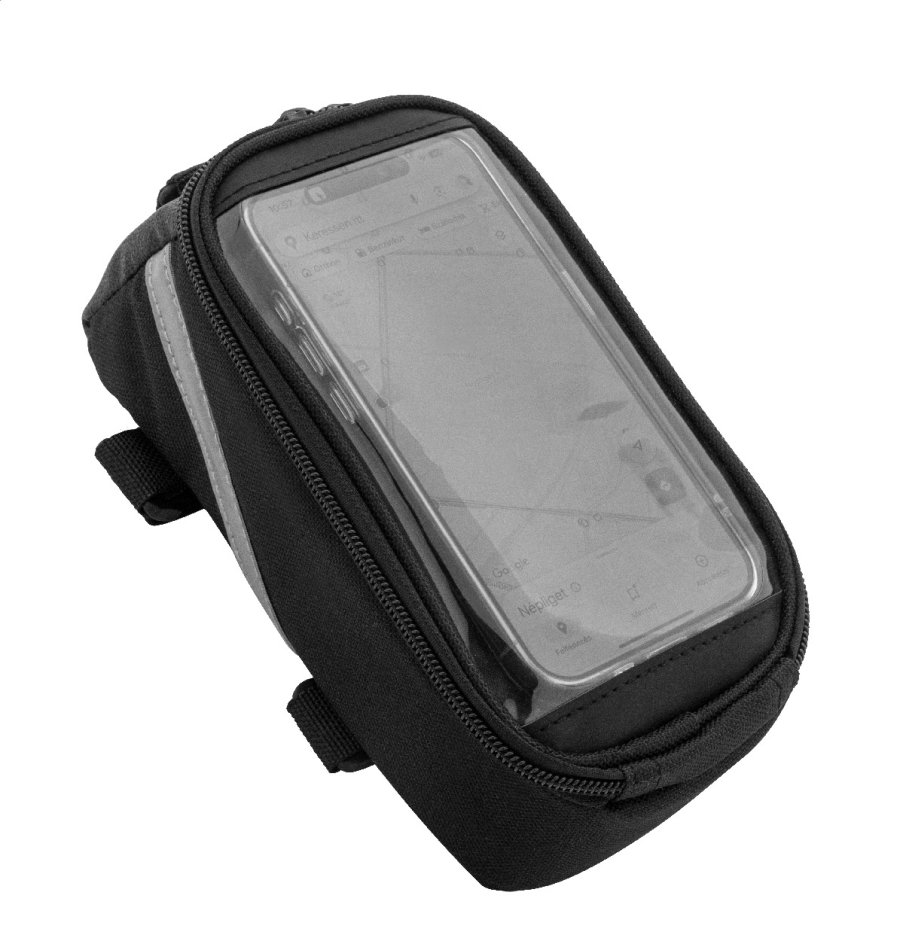 Velofon pouzdro na mobil na kolo z RPET, černá