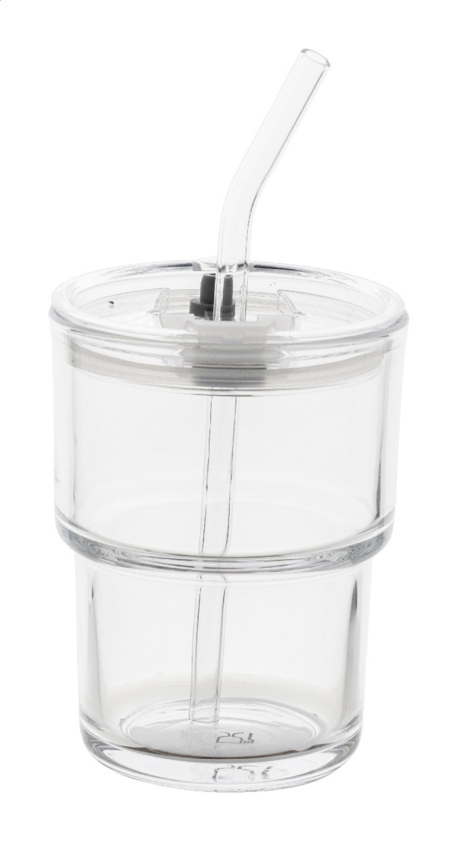 Glassip skleněný cestovní hrnek, průhledná