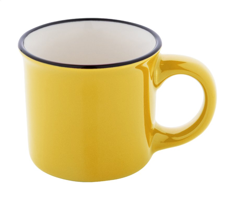 Woodstock Mini mini vintage hrnek, žlutá