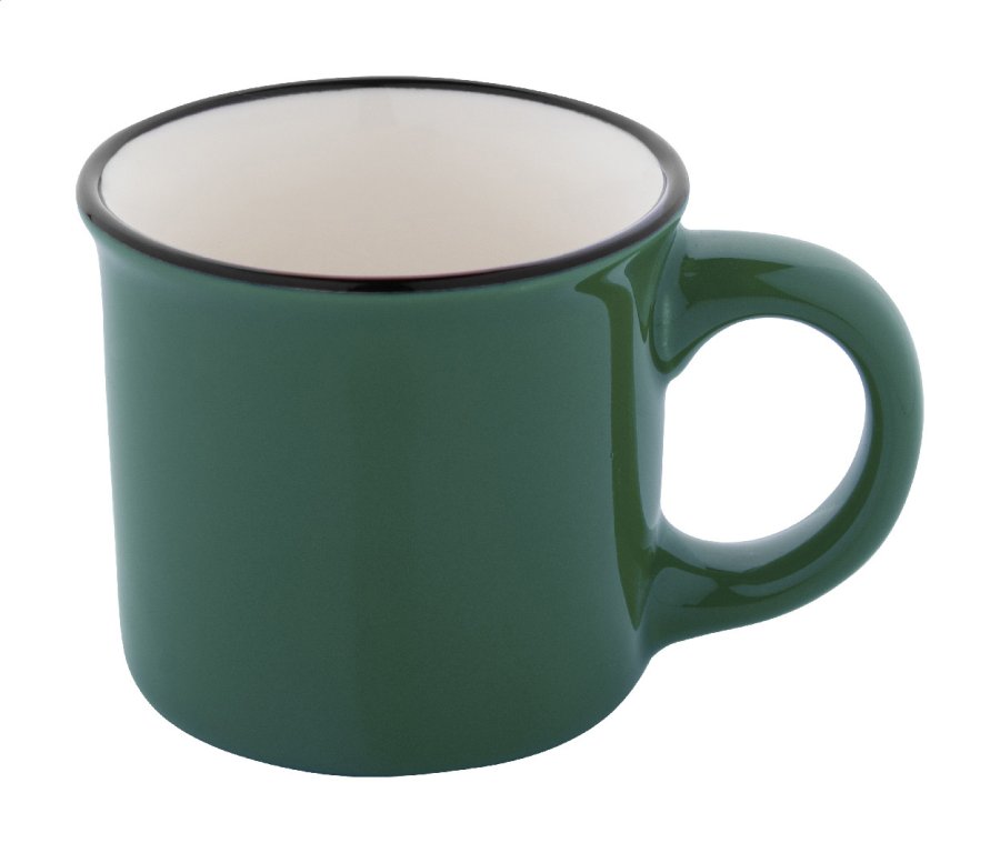 Woodstock Mini mini vintage hrnek, zelená