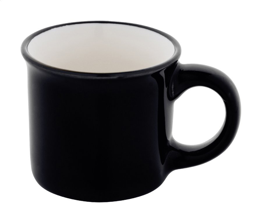 Woodstock Mini mini vintage hrnek, černá