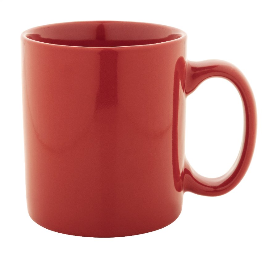 Kolomu barevný keramický hrnek, červená