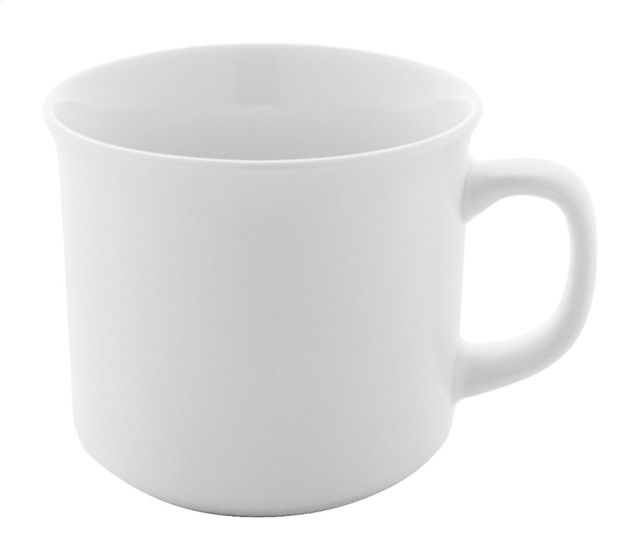 Woodstock Flat matný vintage hrnek, bílá