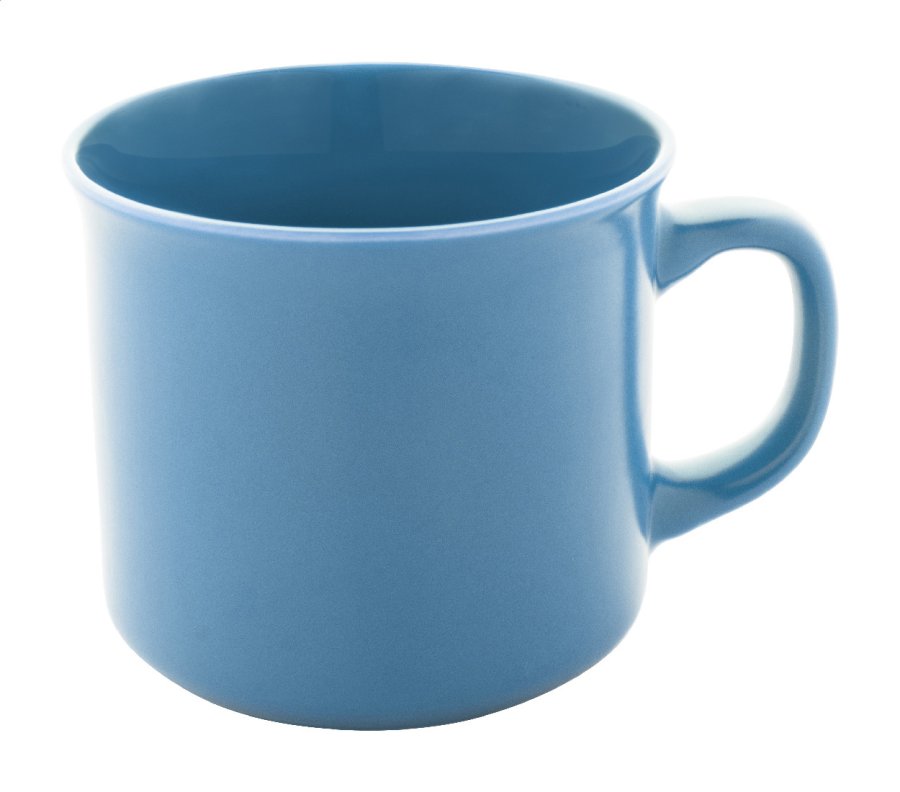 Woodstock Flat matný vintage hrnek, světle modrá