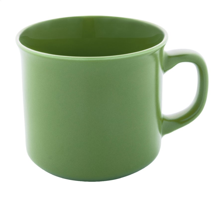 Woodstock Flat matný vintage hrnek, limetková zelená