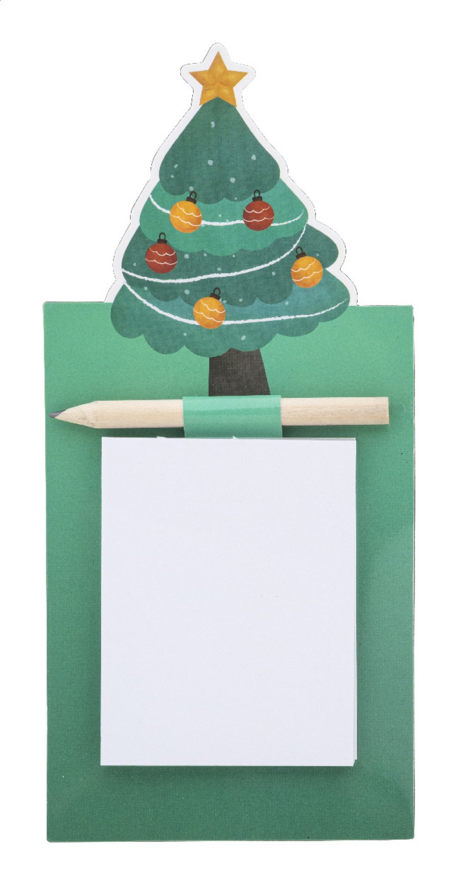Julliste Vánoční magnetický zápisník, vánoční stromeček, zelená