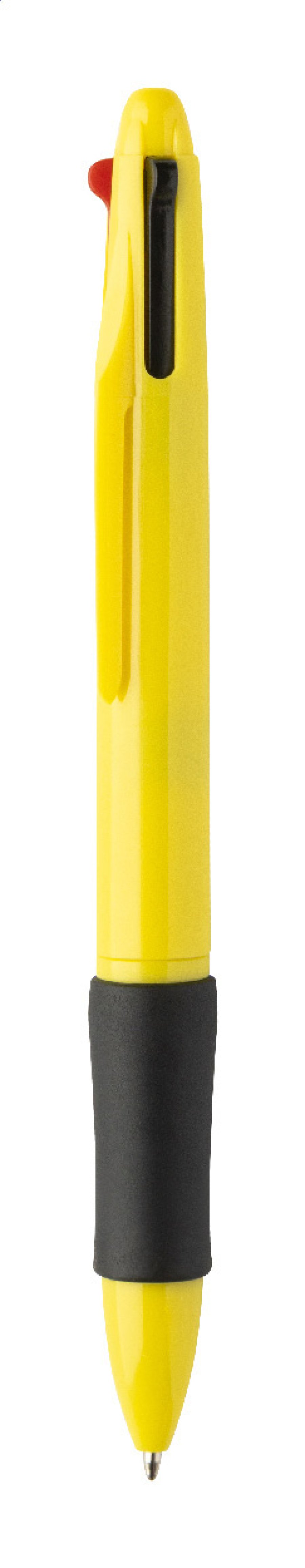 Quattro 4barevné kuličkové pero RABS, žlutá