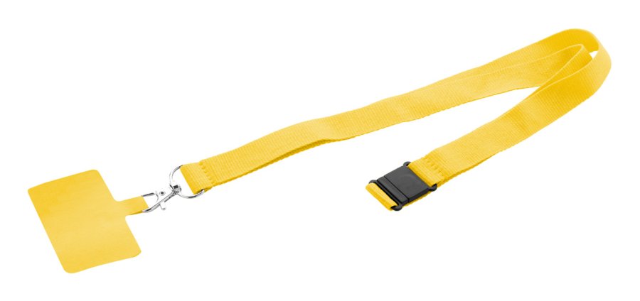 Revent Call RPET lanyard na mobil, žlutá