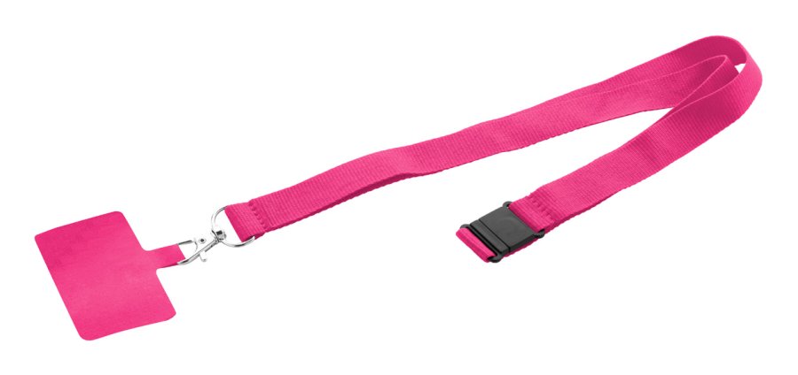 Revent Call RPET lanyard na mobil, růžová