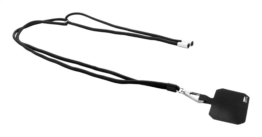 Corphon RPET lanyard na mobil, černá