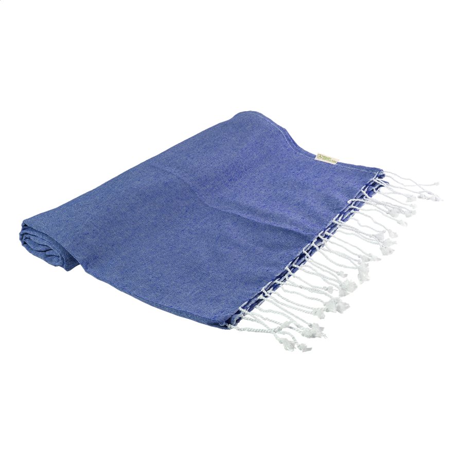 Aruba plážový ručník z recyklované bavlny, tmavě modrá