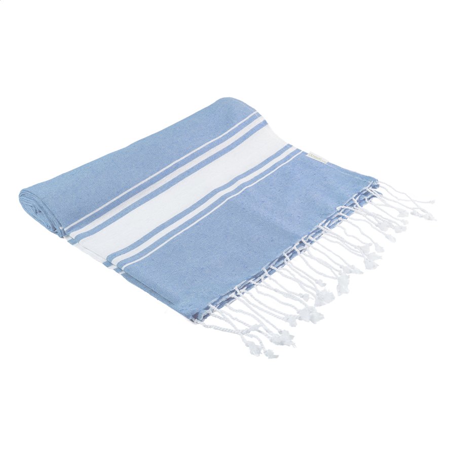 Cancun plážový ručník z recyklované bavlny, světle modrá