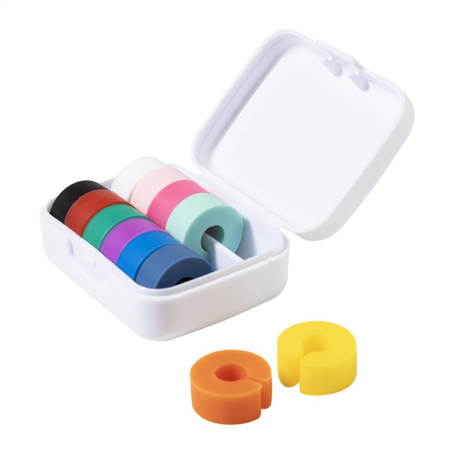 Cupperty sada rozlišovačů na skleničky, bílá