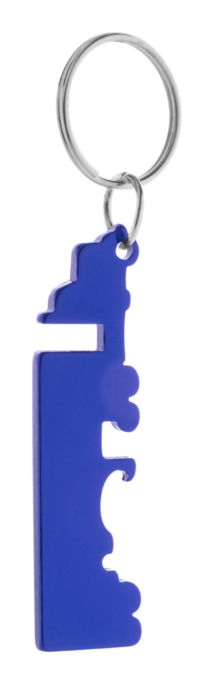 "Peterby" přívěšek na klíče s otvírákem, modrá