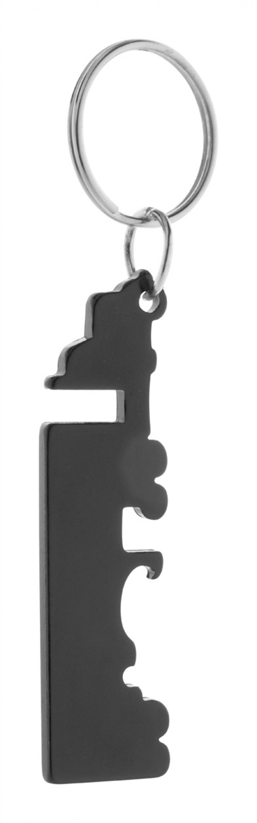 "Peterby" přívěšek na klíče s otvírákem, černá