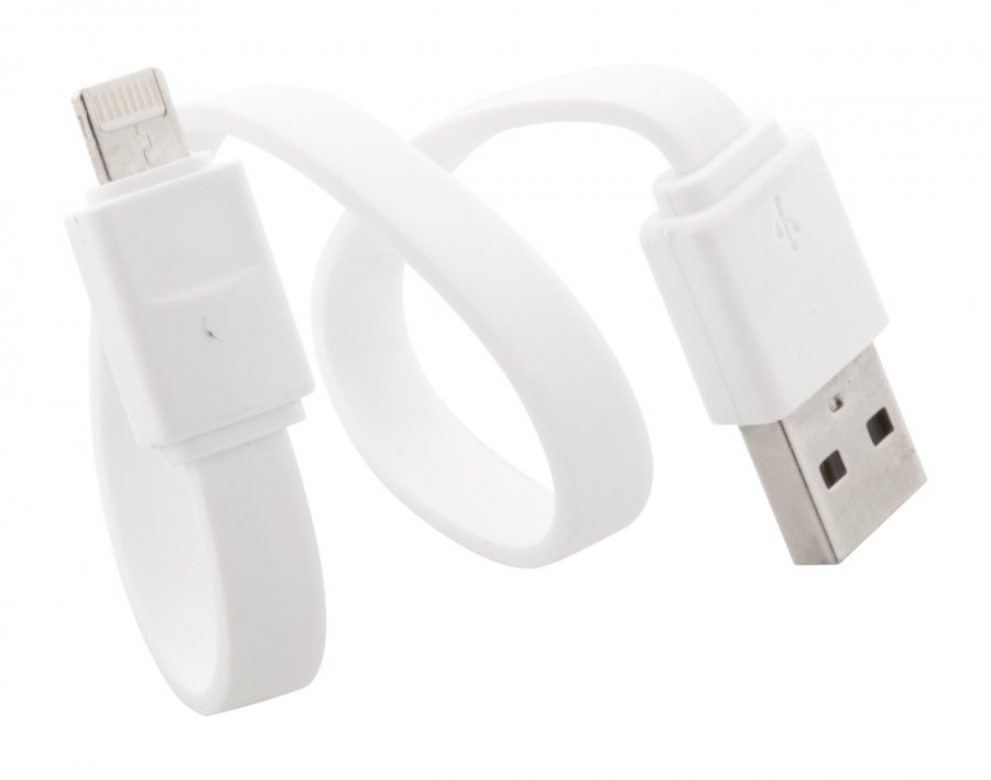 "Stash" uSB nabíjecí kabel, bílá