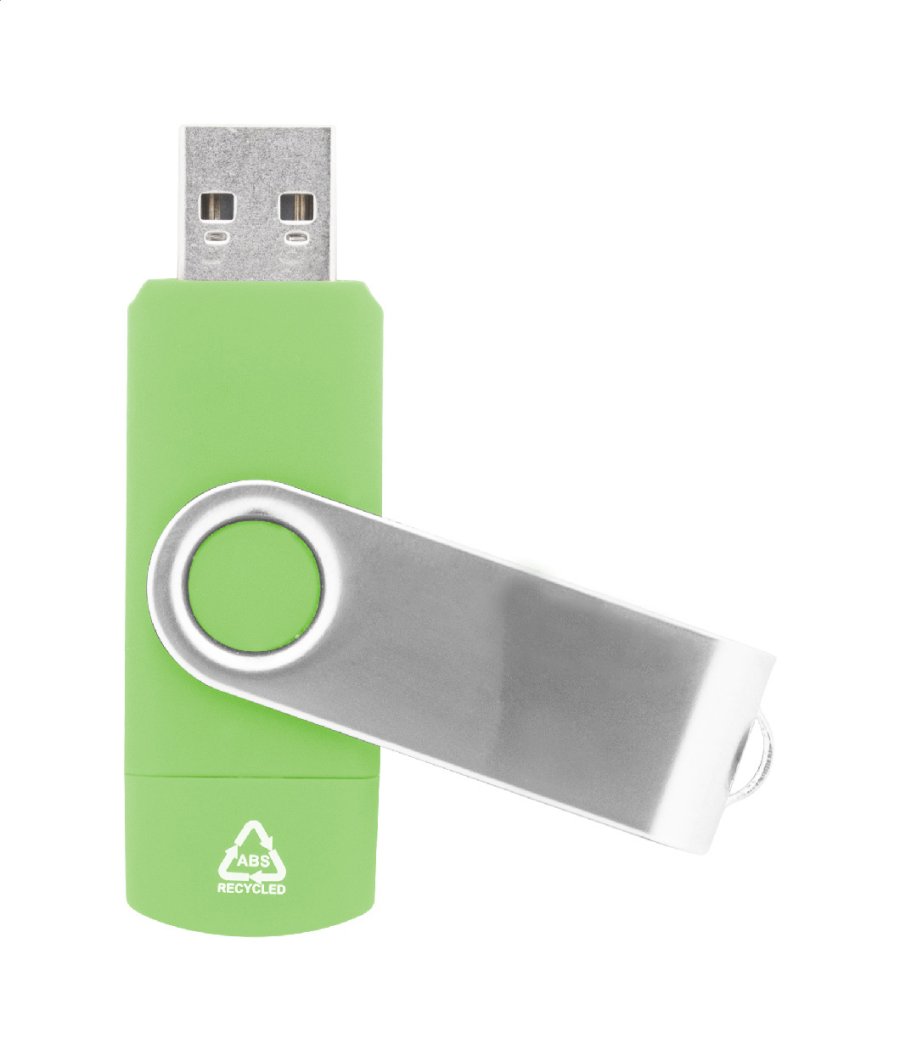 TwistDrive Plus USB flash disk RABS OTG, zelená