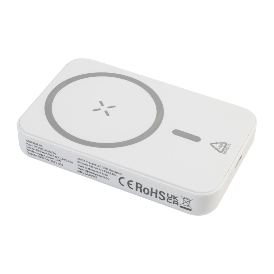 Rabobank FastMag power banka RABS, bílá