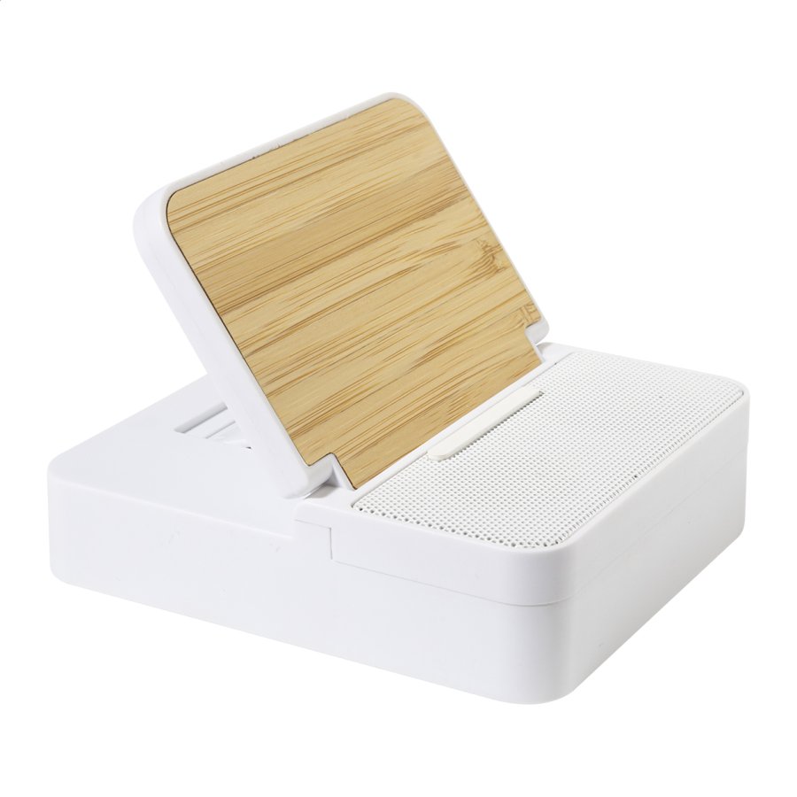 Hobofi bezdrátová nabíječka s reproduktorem RABS, bílá