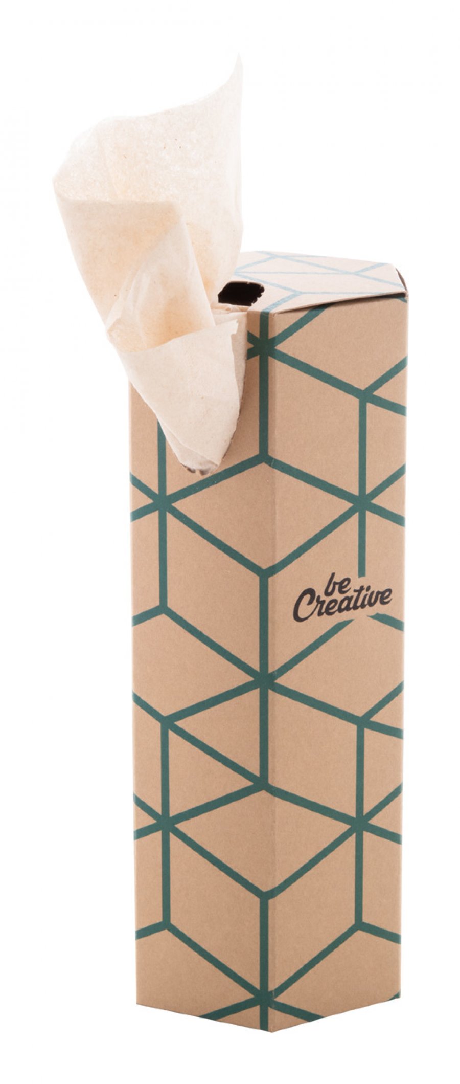 "CreaSneeze Hex Eco" papírové kapesníčky na zakázku, přírodní