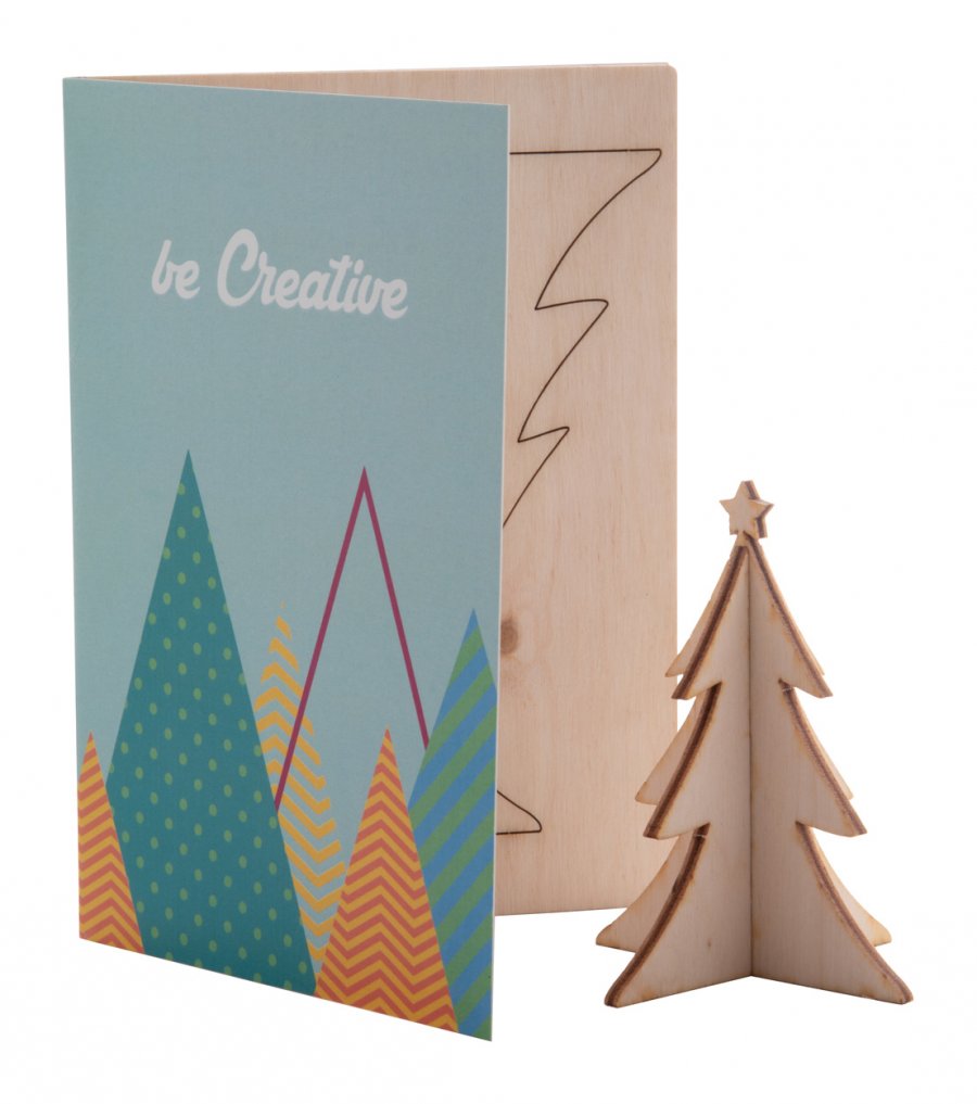 "CreaX" vánoční přání, stromeček, přírodní