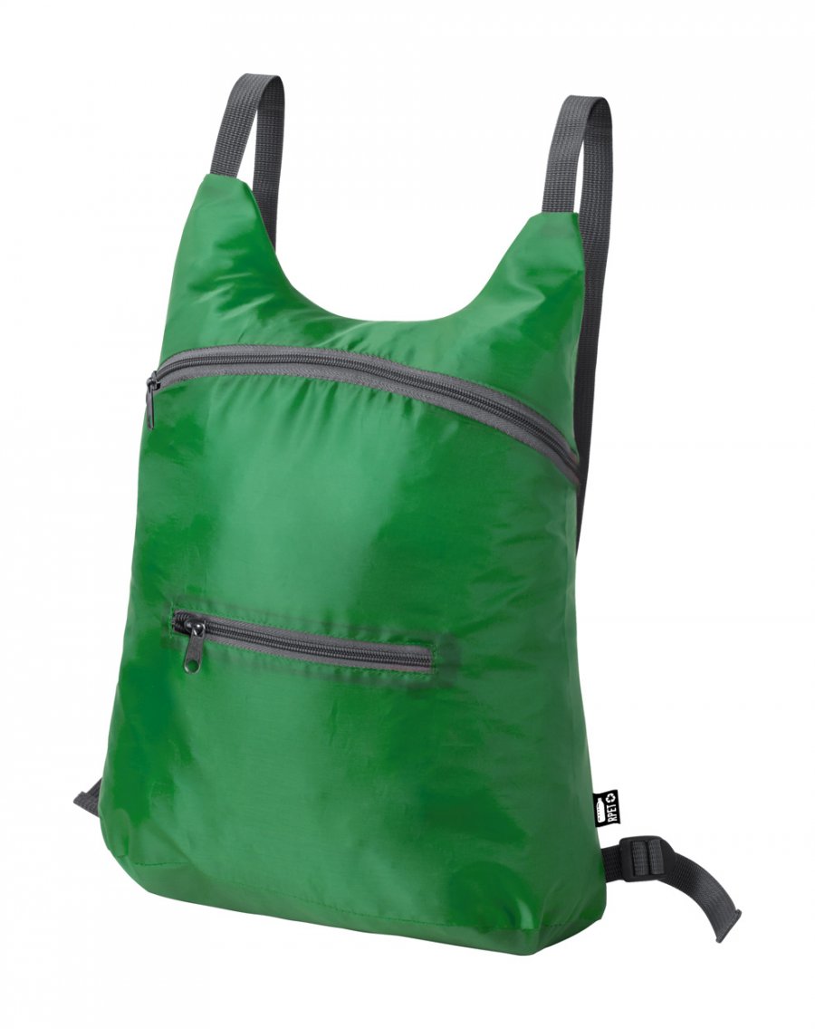 "Brocky" skládací RPET batoh, zelená