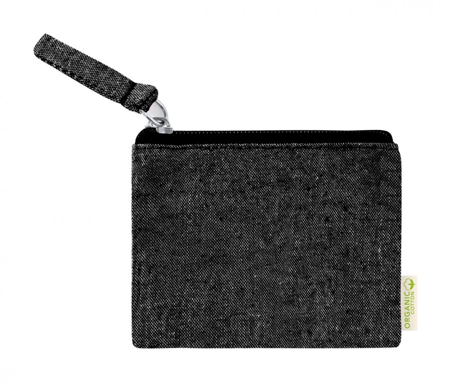 "Fontix" bavlněná peněženka, černá