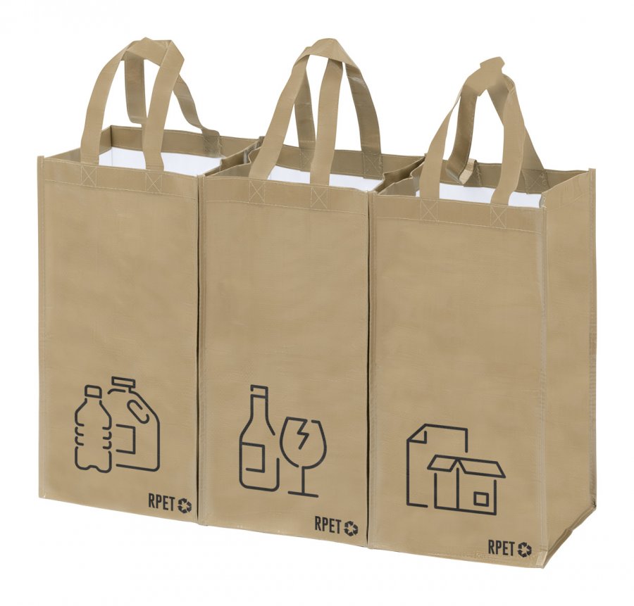 "Stuggar" rPET tašky na třídění odpadu, přírodní