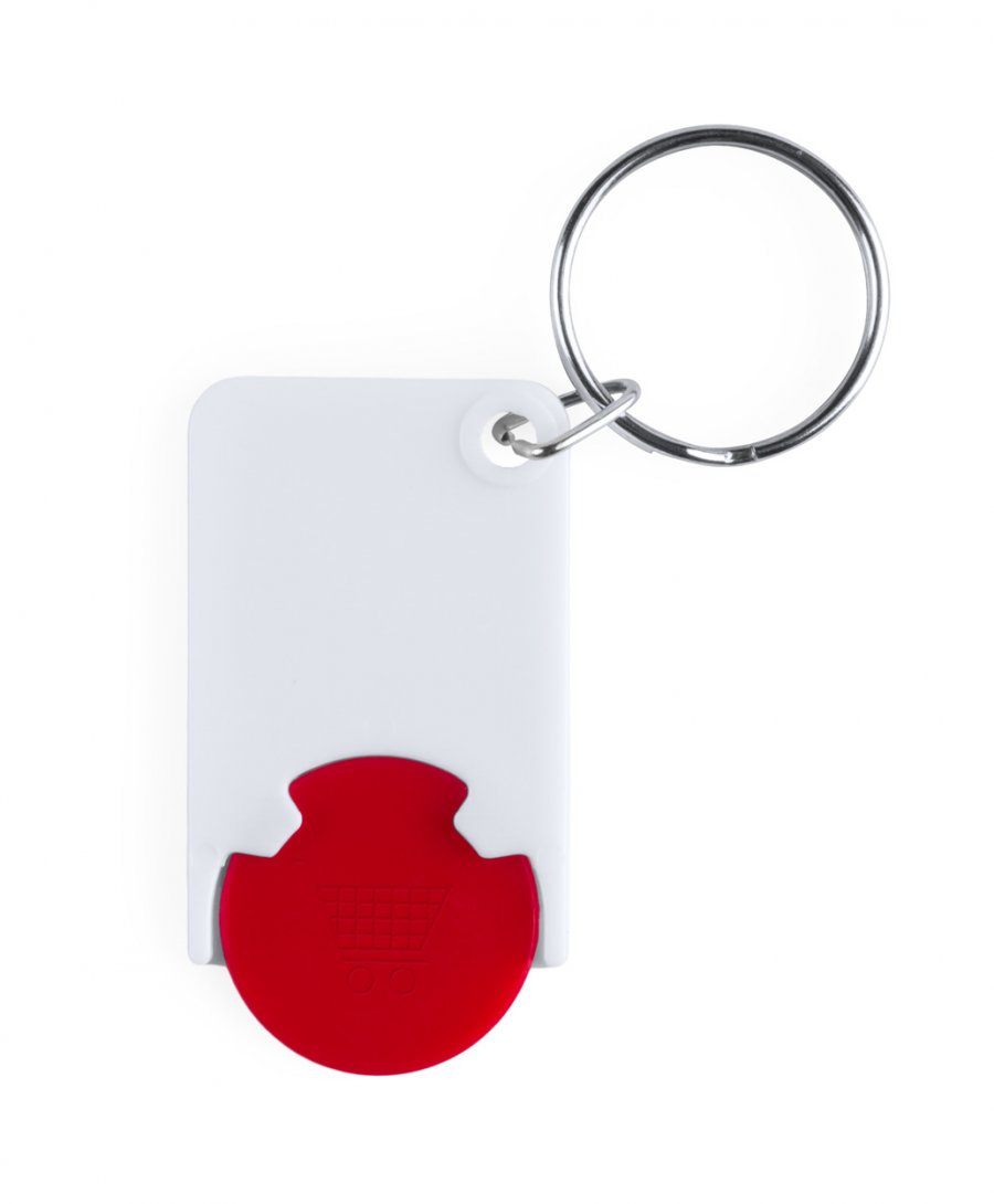 "Zabax" přívěšek na klíče se žetonem, červená